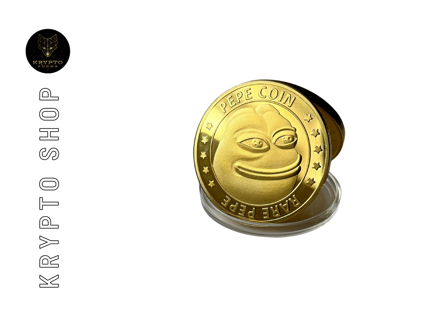 Pepecoin PEPE Gold bicolor Kryptomünze