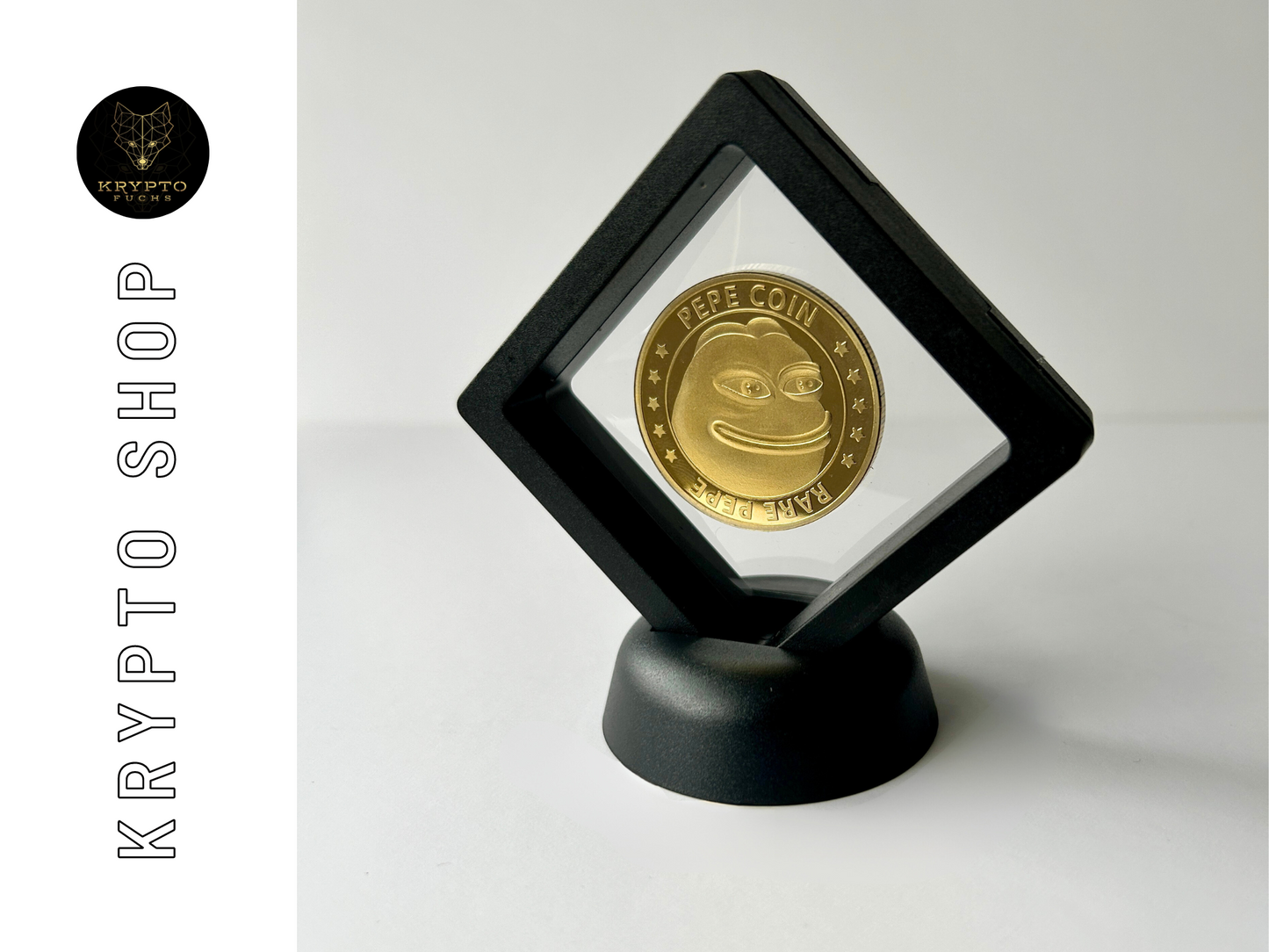 Pepecoin PEPE Gold bicolor Kryptomünze