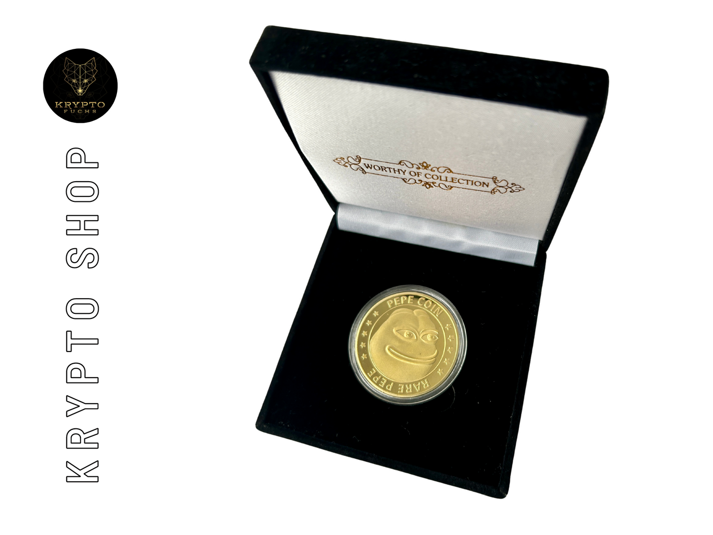 Pepecoin PEPE Gold bicolor Kryptomünze