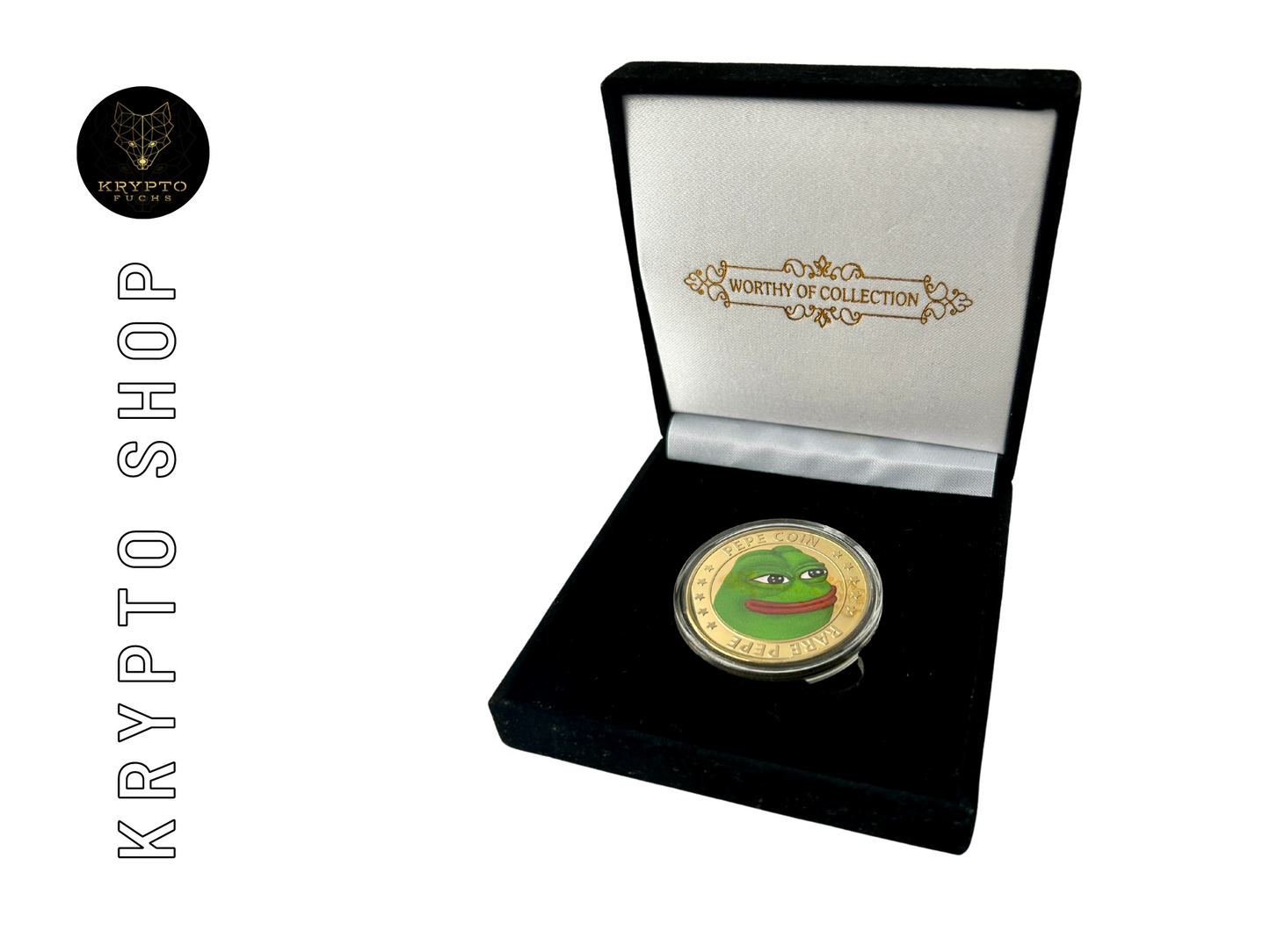Pepecoin PEPE Gold bicolor Kryptomünze