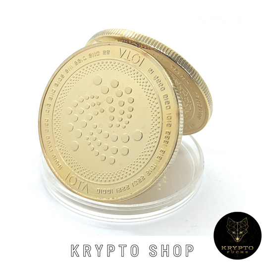 IOTA MIOTA Kryptomünze – Gold, Rückseite | KryptoFuchs