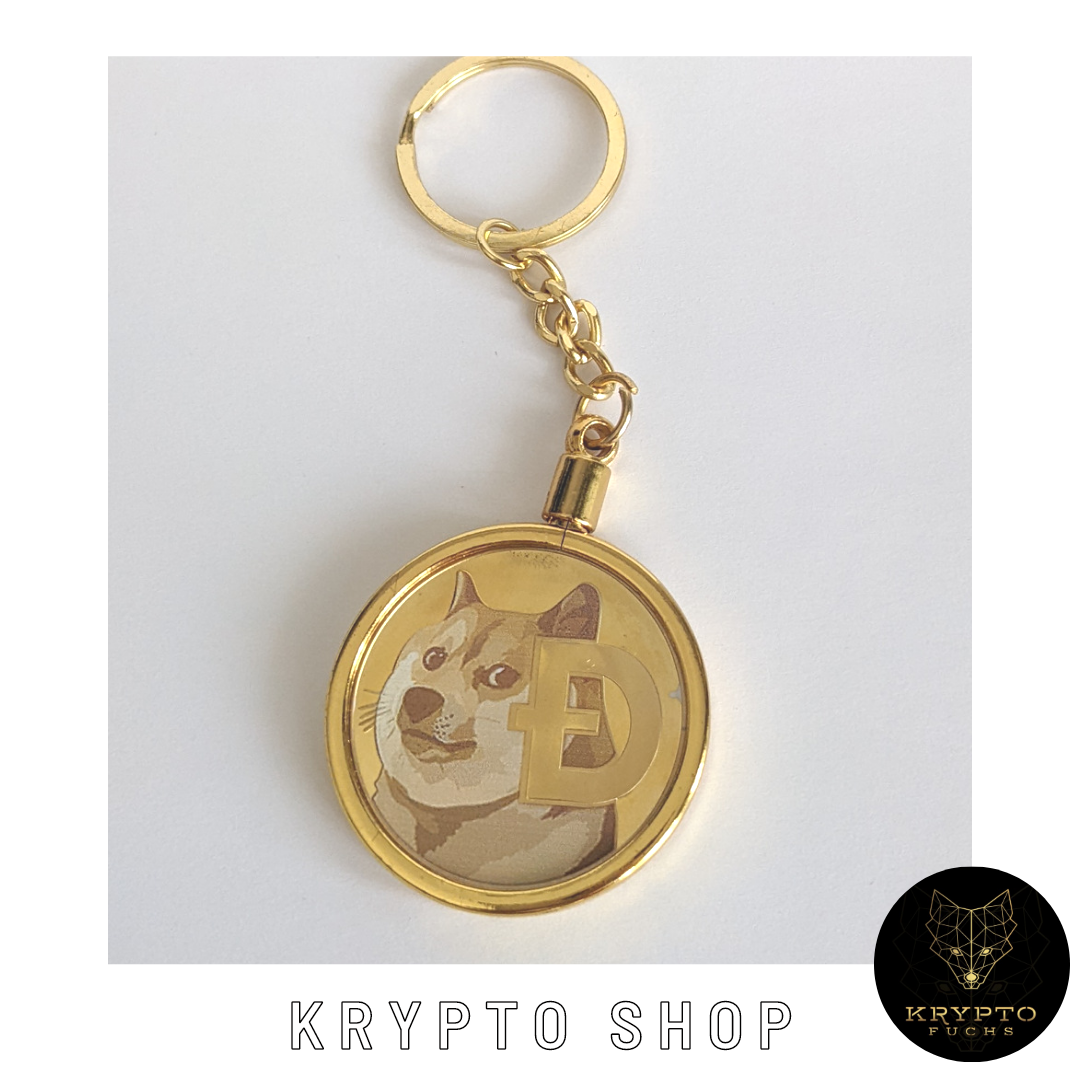 Dogecoin DOGE bicolor Kryptomünze
