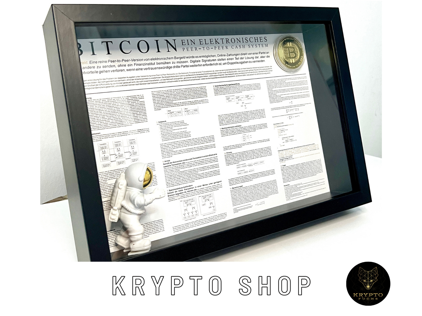 Krypto-Kunst "Bitcoin BTC Satoshi Nakamoto Whitepaper"
