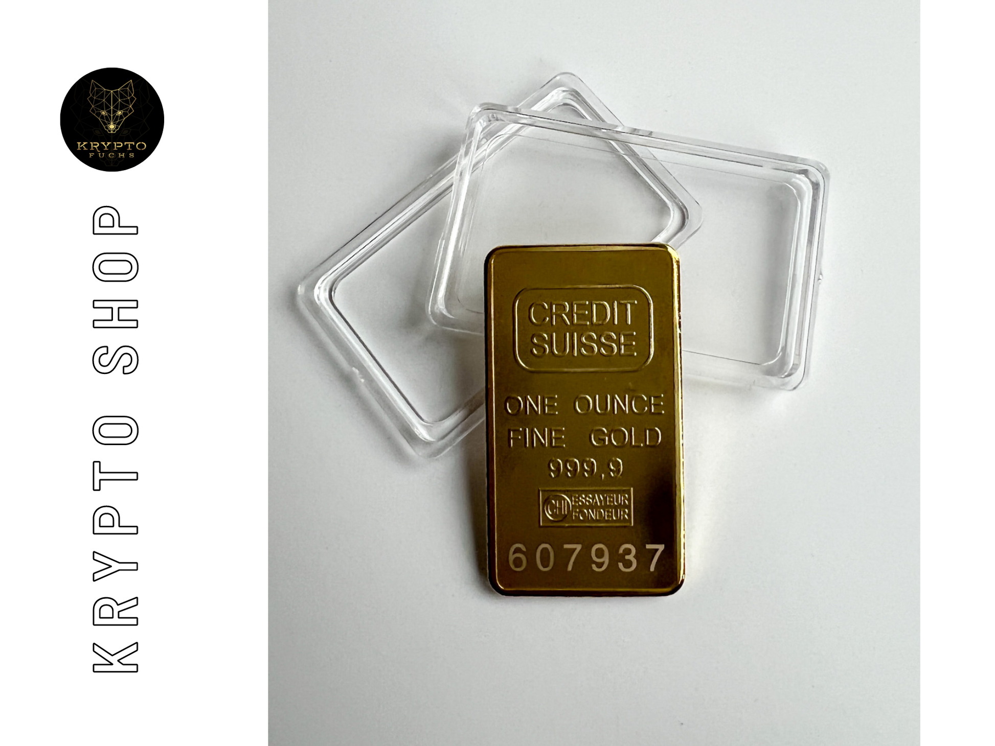 Credit Suisse Goldbarren Replik – Premium-Qualität – Rückseite | KryptoFuchs
