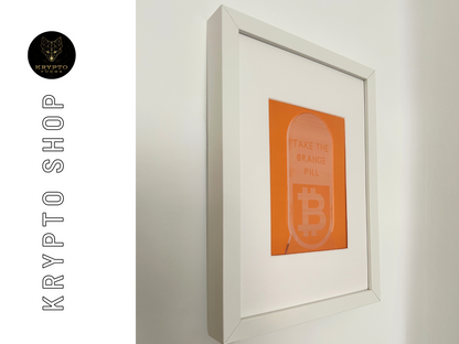 Krypto Kunst "Take the orange Pill" – Vorderseite | KryptoFuchs