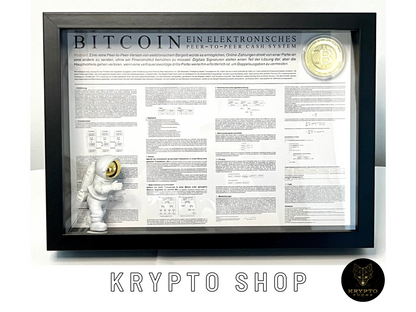 Krypto-Kunst "Bitcoin BTC Satoshi Nakamoto Whitepaper"