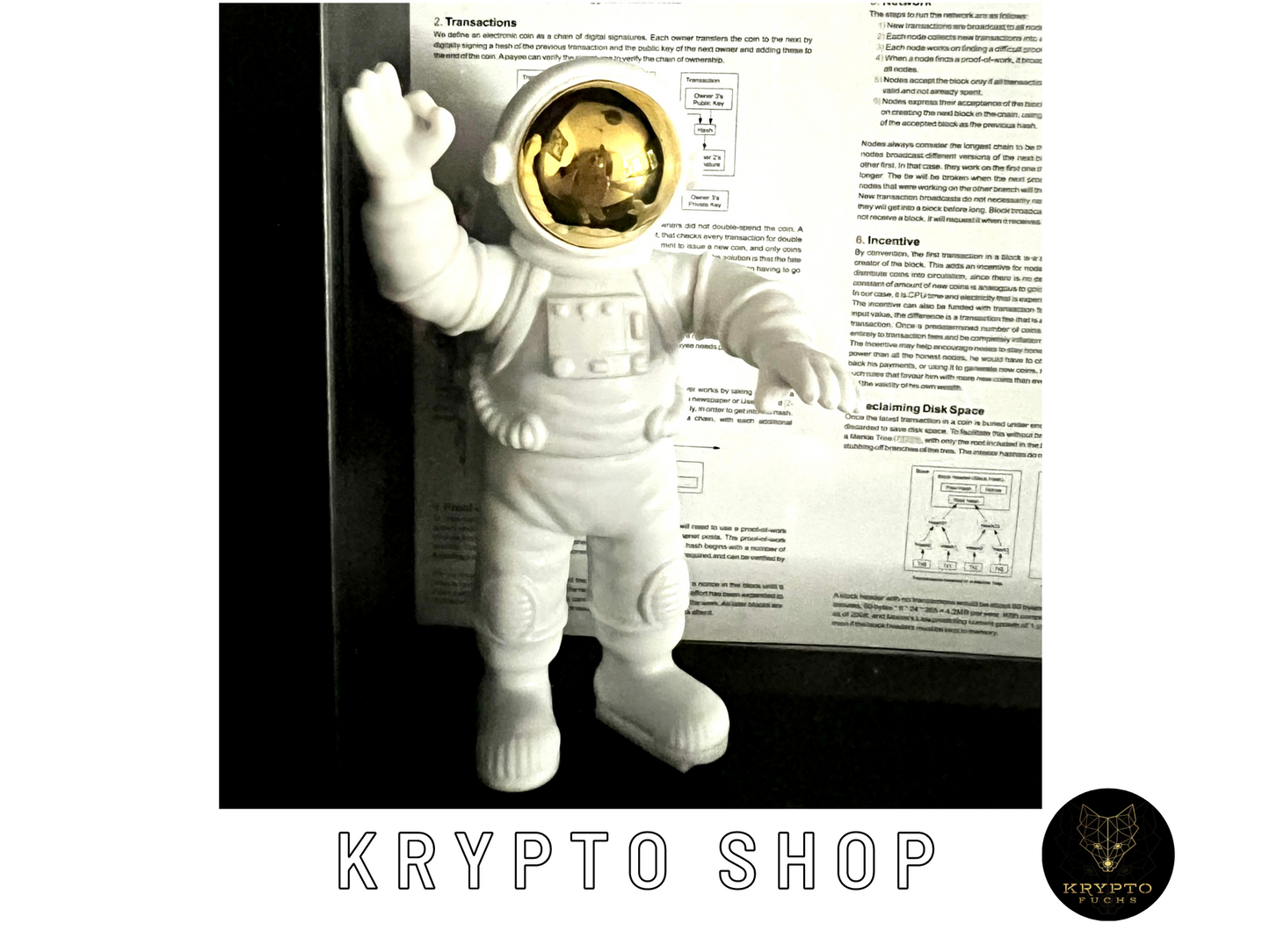 Krypto-Kunst "Bitcoin BTC Satoshi Nakamoto Whitepaper" – Ansicht 15 | KryptoFuchs