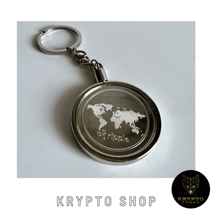 Ripple XRP Kryptomünze – Bicolor als Schlüsselanhänger | KryptoFuchs