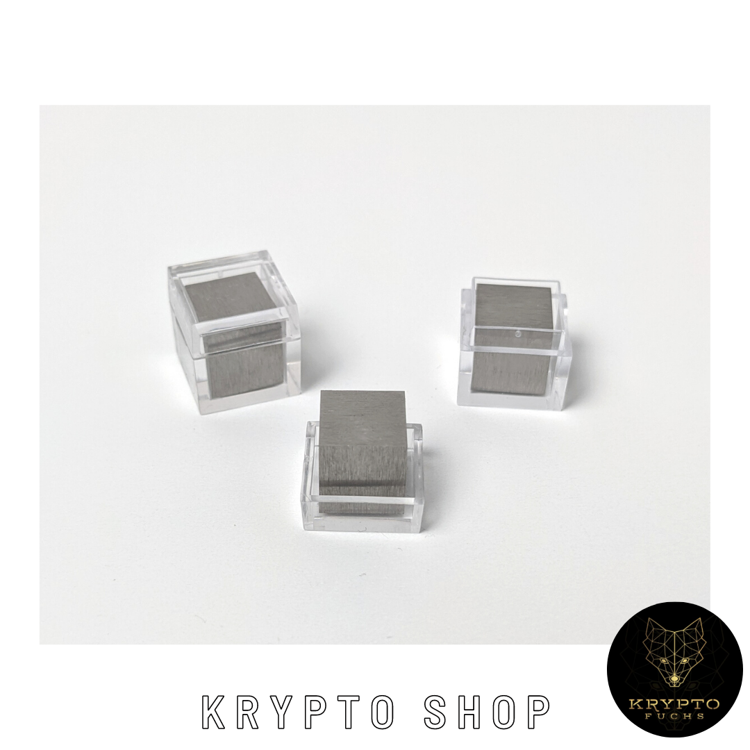 Tungsten Cube, Wolfram Würfel 99.95% – Rückseite | KryptoFuchs