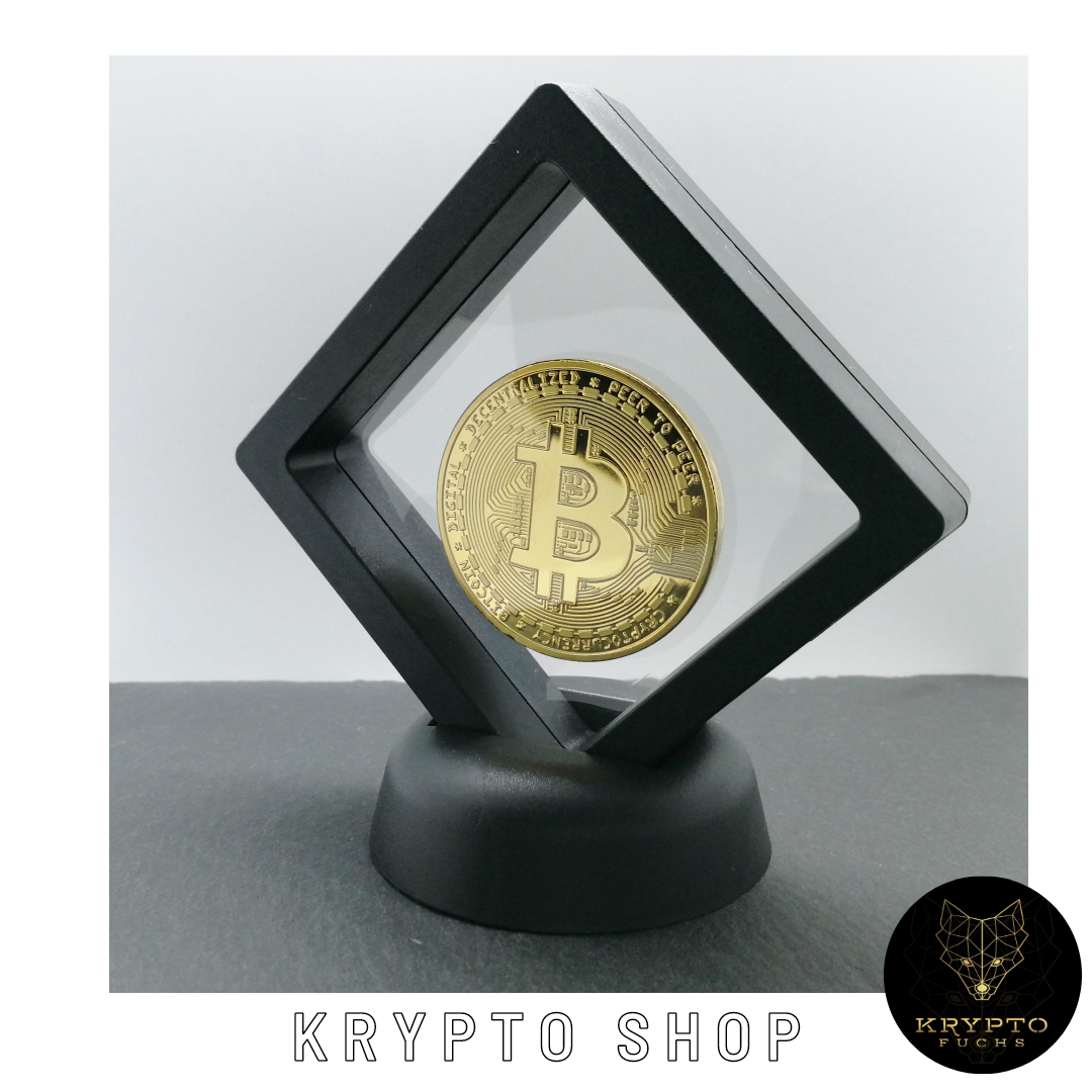 Bitcoin BTC Kryptomünze – Rückseite | KryptoFuchs