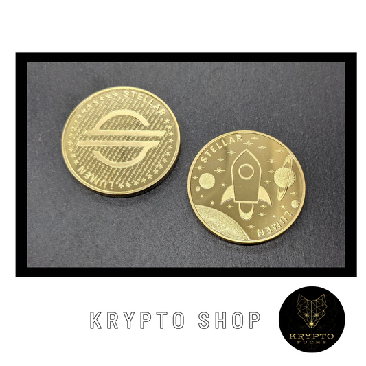 Stellar Lumens XLM Kryptomünze – Vorder- und Rückseite | KryptoFuchs