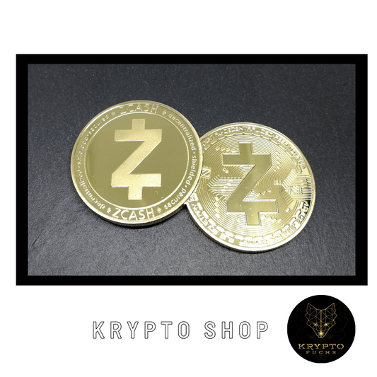 ZCash ZEC Kryptomünze – Vorder- und Rückseite | KryptoFuchs
