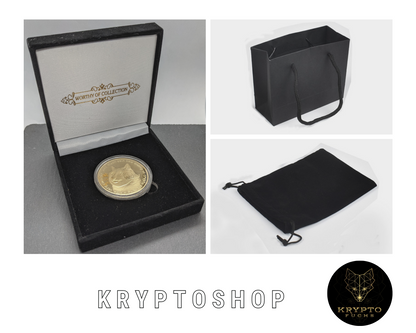 Dogecoin DOGE Kryptomünze – in Geschenkbox | KryptoFuchs