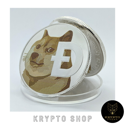 Dogecoin DOGE bicolor Kryptomünze
