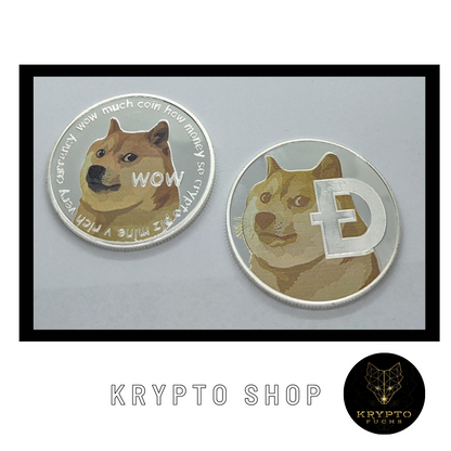 Dogecoin DOGE bicolor Kryptomünze