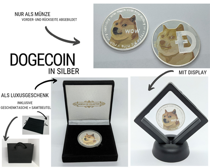 Dogecoin DOGE bicolor Kryptomünze