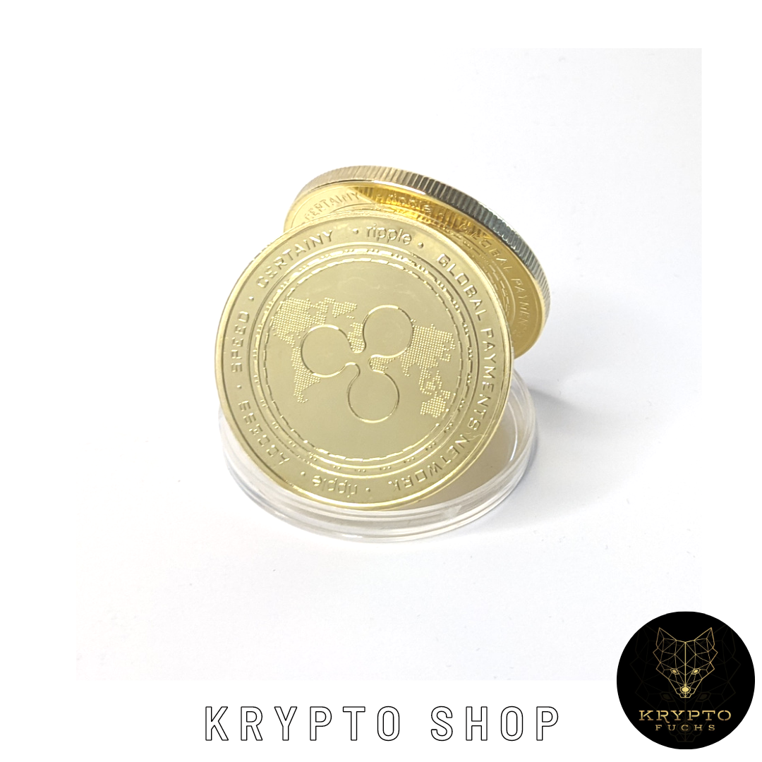 Ripple XRP Kryptomünze 2021 Edition – Gold, Münze in Schutzkapsel | KryptoFuchs