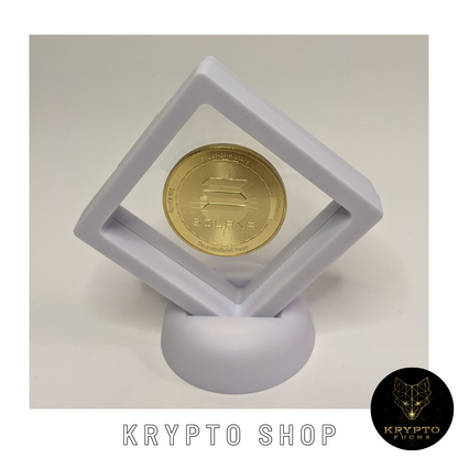 Solana SOL Kryptomünze – im weißen Display | KryptoFuchs
