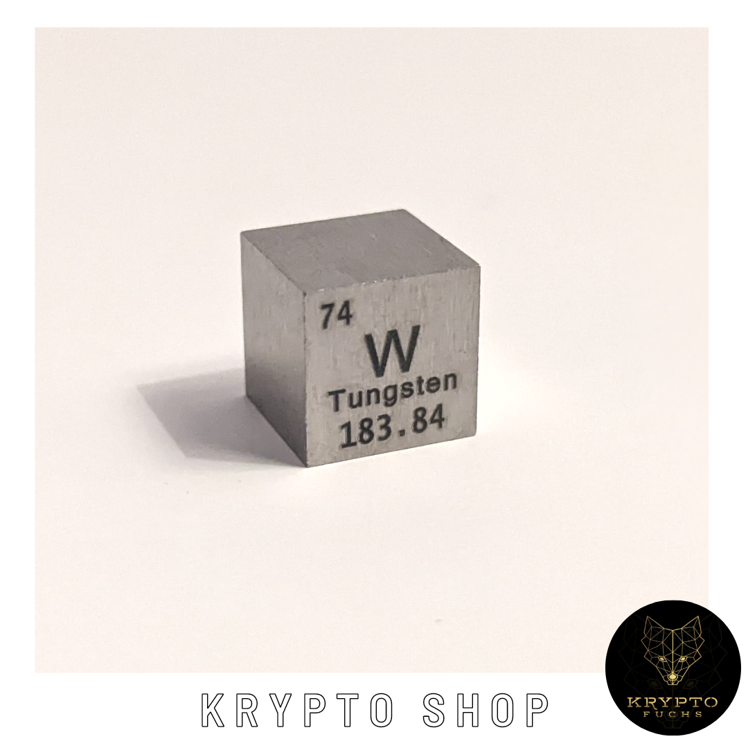 1cm Tungsten Cube, Wolfram Würfel 99.95%