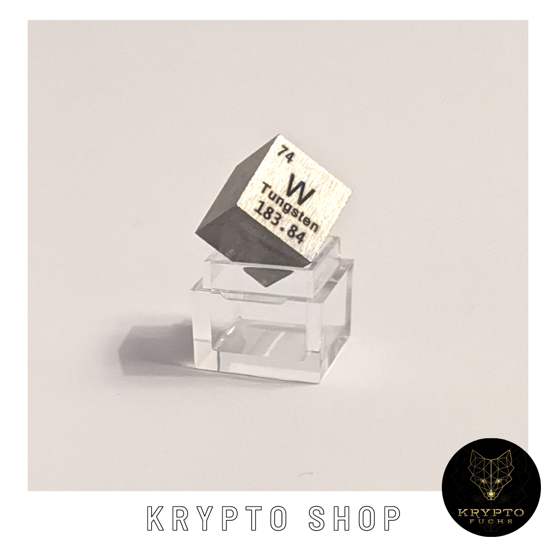 Tungsten Cube, Wolfram Würfel 99.95% – Detail | KryptoFuchs
