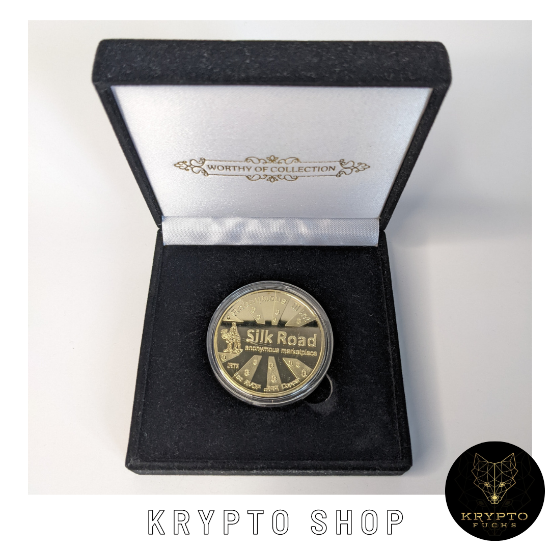 Bitcoin BTC Silkroad Kryptomünze – in Geschenkbox, weitere Ansicht | KryptoFuchs