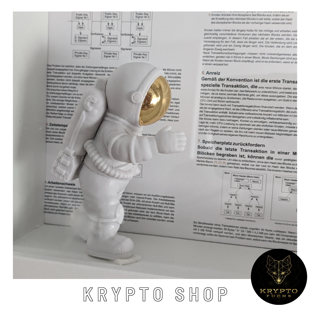 Krypto-Kunst "Bitcoin BTC Satoshi Nakamoto Whitepaper" – Ansicht 5 | KryptoFuchs