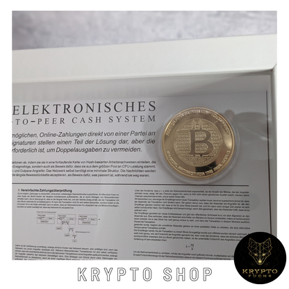 Krypto-Kunst "Bitcoin BTC Satoshi Nakamoto Whitepaper"