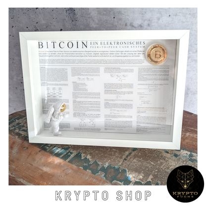 Krypto-Kunst "Bitcoin BTC Satoshi Nakamoto Whitepaper"