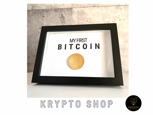 Krypto Kunst "My first Bitcoin"