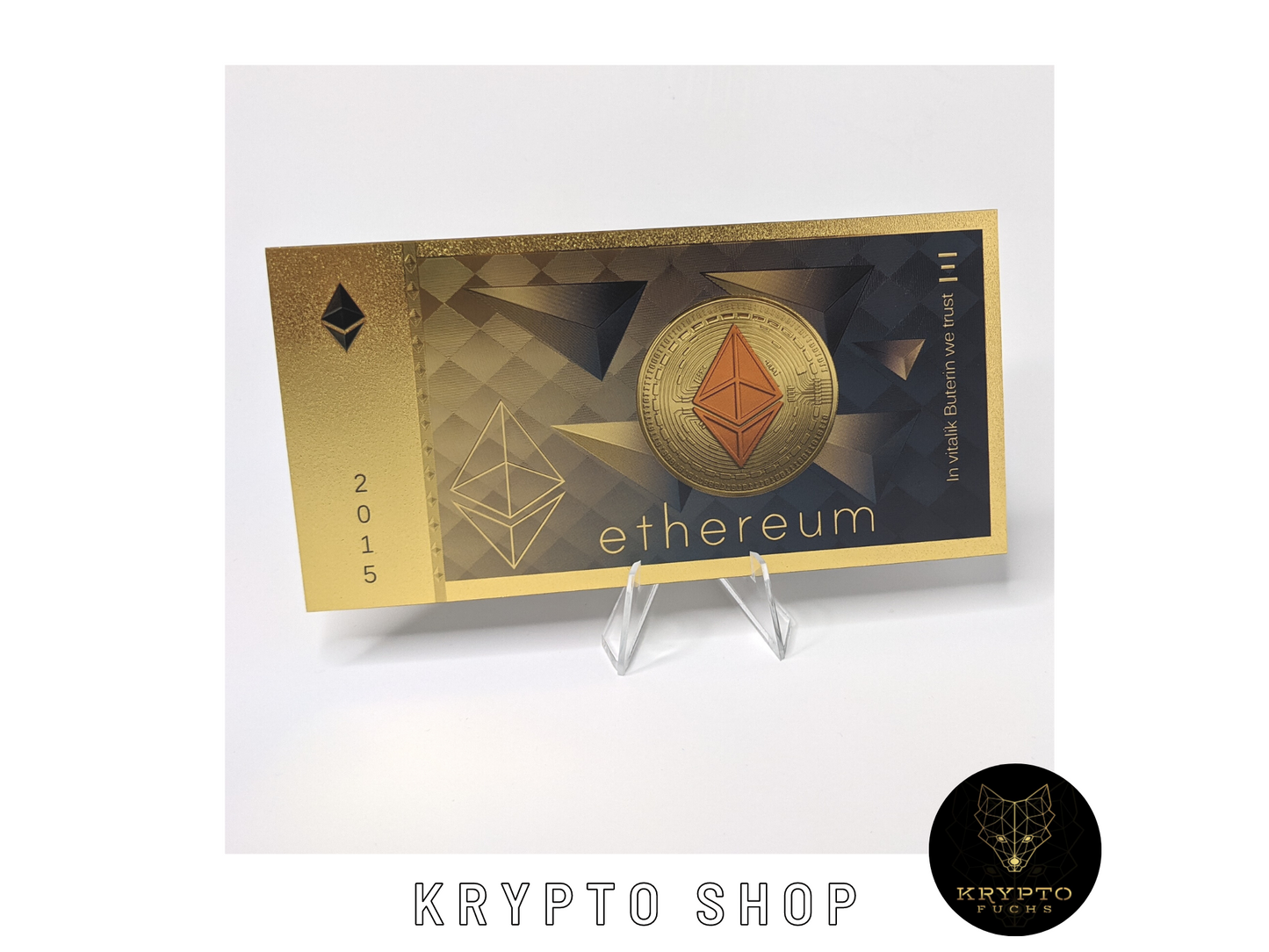 Ethereum ETH Krypto Banknote – Nahaufnahme | KryptoFuchs
