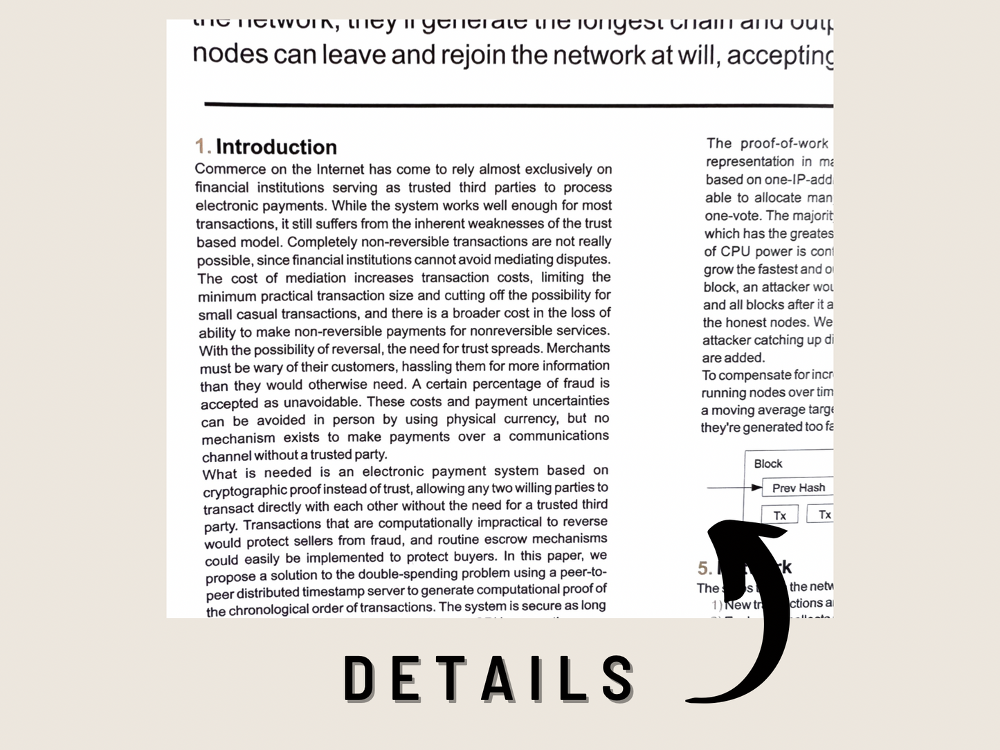 Bitcoin Poster Satoshi Nakamoto BTC WHITEPAPER – Ansicht 8 | KryptoFuchs