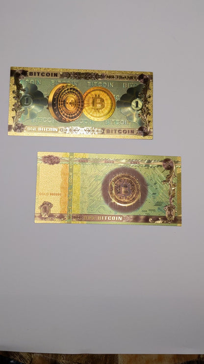Bitcoin BTC Krypto Banknote