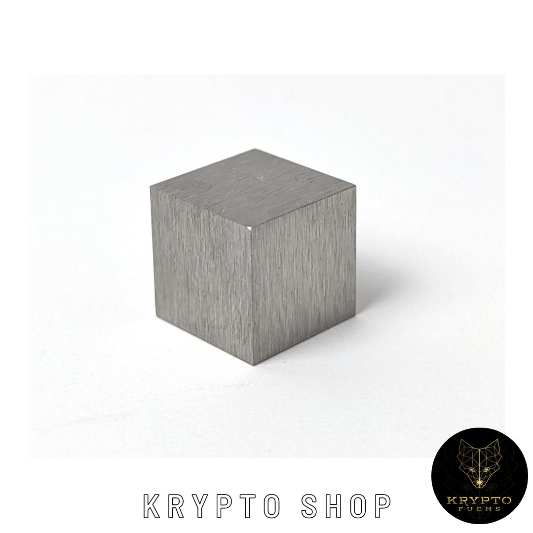 Wolfram Würfel 99,95% – Vorderseite | KryptoFuchs