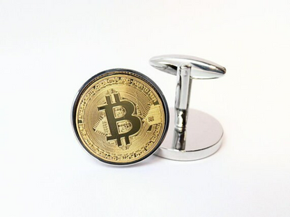 Bitcoin Manschettenknöpfe – Detailansicht | KryptoFuchs