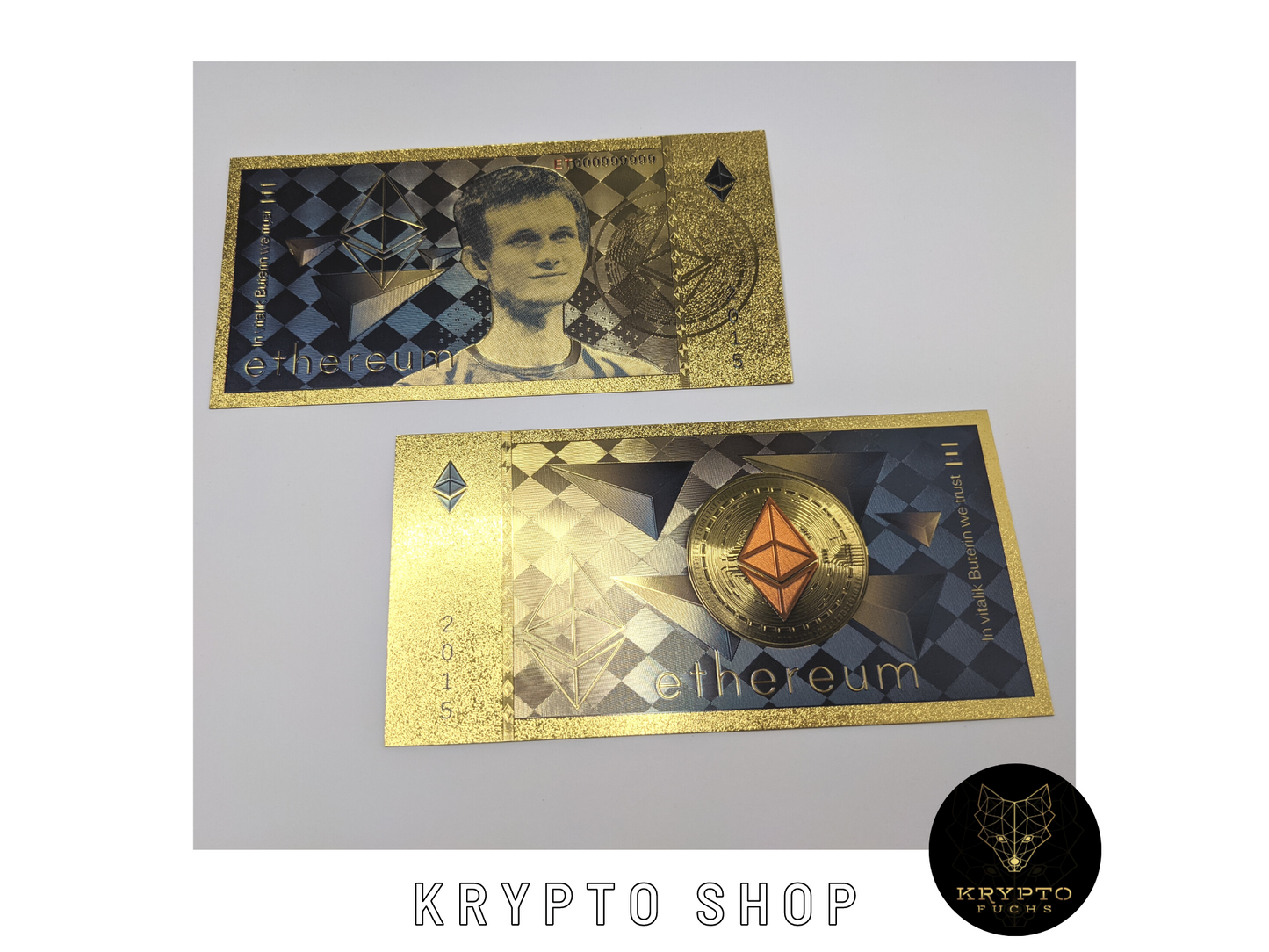 Ethereum ETH Krypto Banknote – Vorderseite | KryptoFuchs