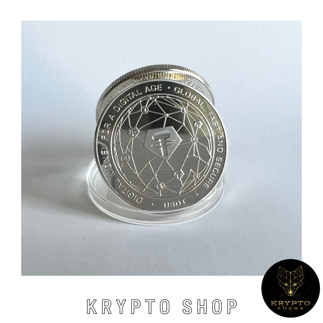 Tether USDT Kryptomünze 2021 Edition – Silber, Rückseite | KryptoFuchs