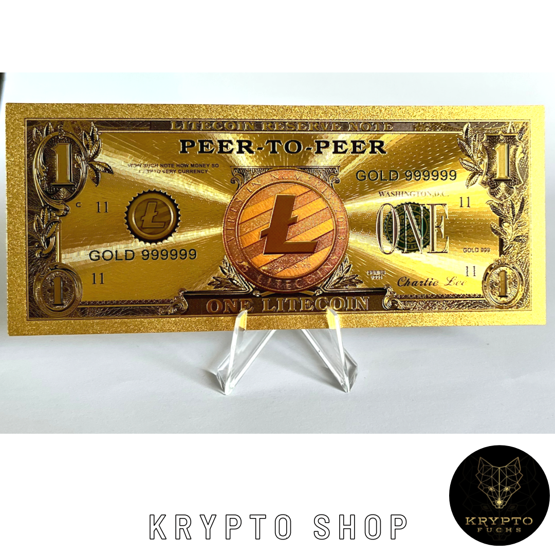 Litecoin LTC Krypto Banknote