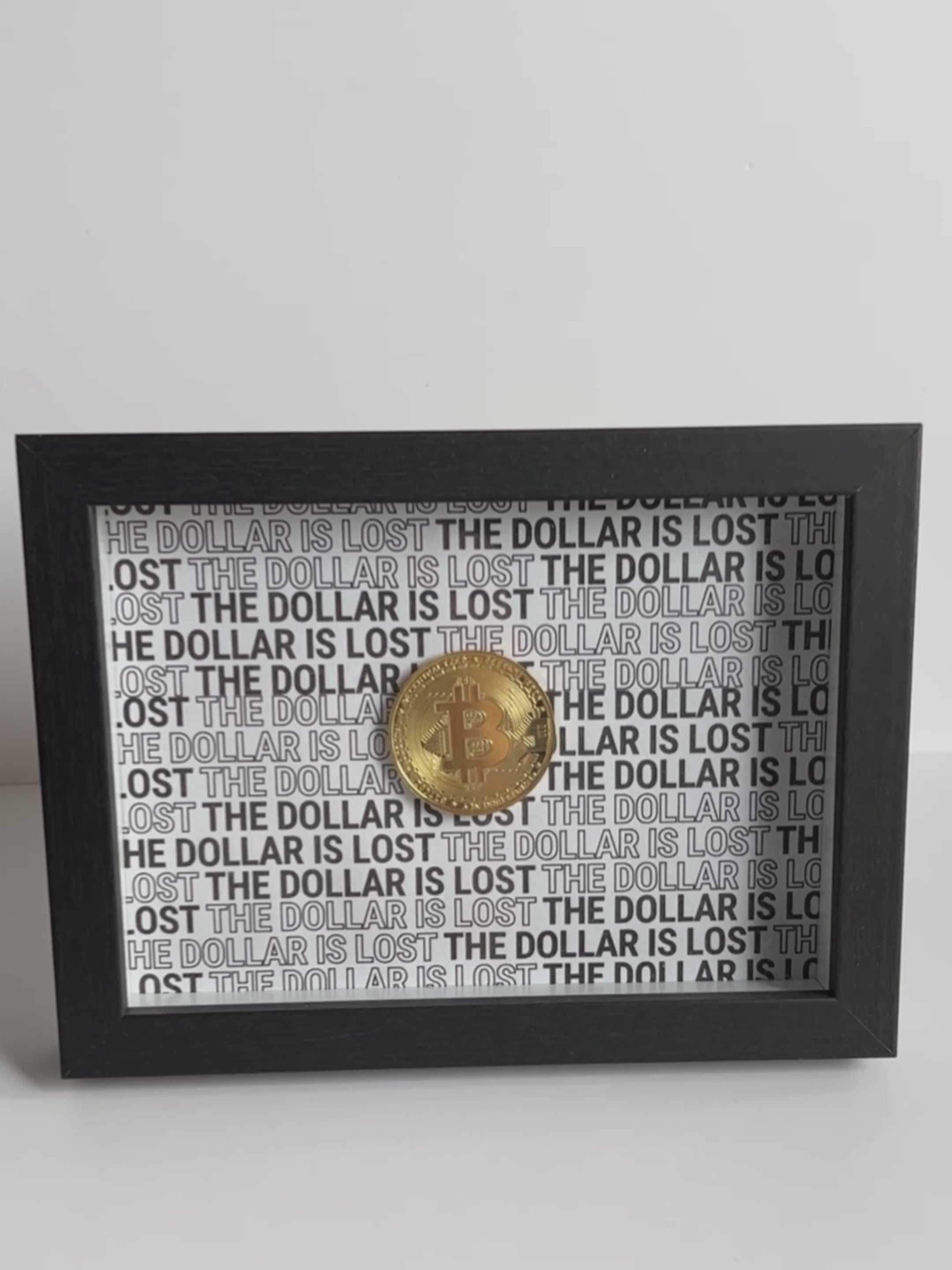 Krypto Kunst „The Dollar is lost" – Lifestyle Wandbild Wohnzimmer Krypto-Dekor | KryptoFuchs