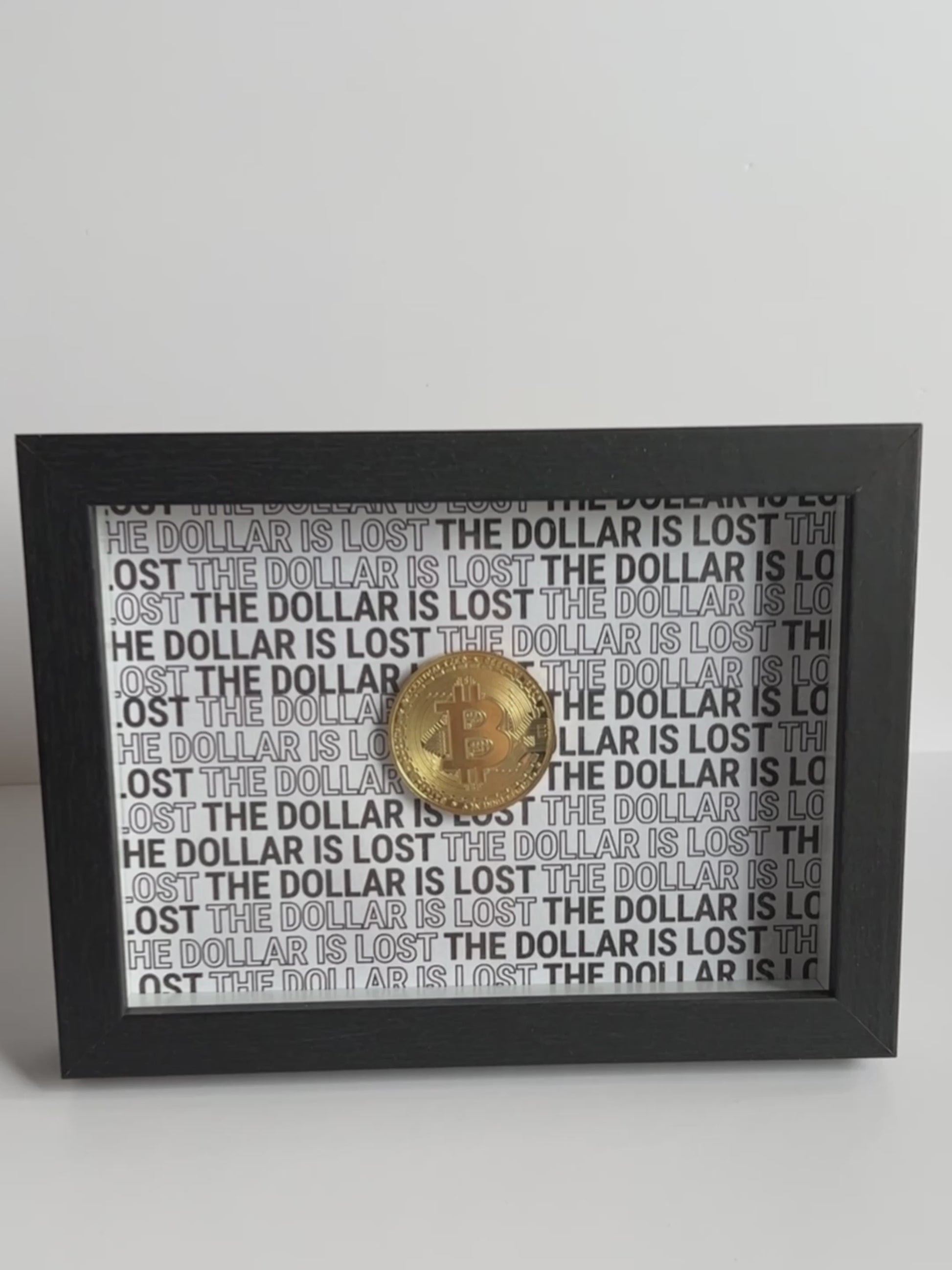 Krypto Kunst „The Dollar is lost" – Lifestyle Wandbild Wohnzimmer Krypto-Dekor | KryptoFuchs