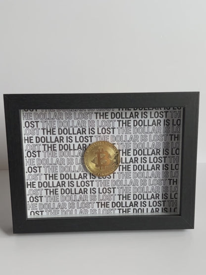 Krypto Kunst „The Dollar is lost" – Lifestyle Wandbild Wohnzimmer Krypto-Dekor | KryptoFuchs