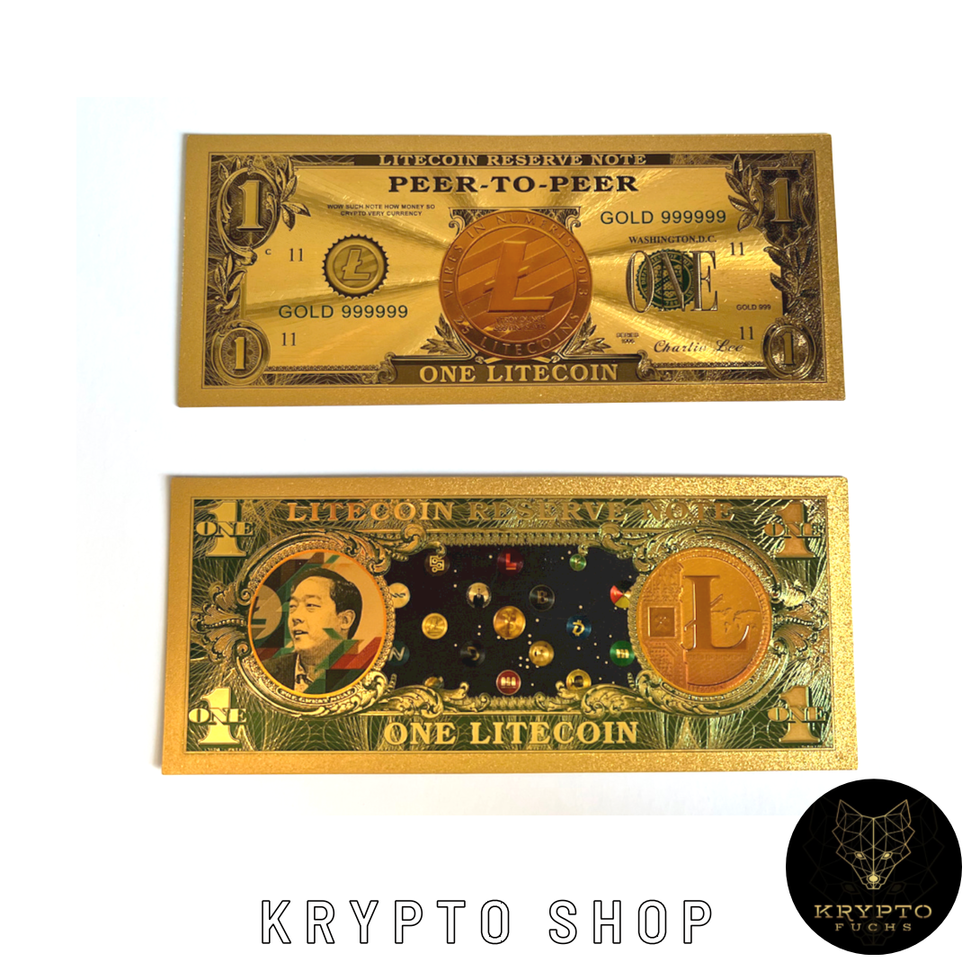 Litecoin LTC Krypto Banknote