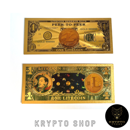 Litecoin LTC Krypto Banknote