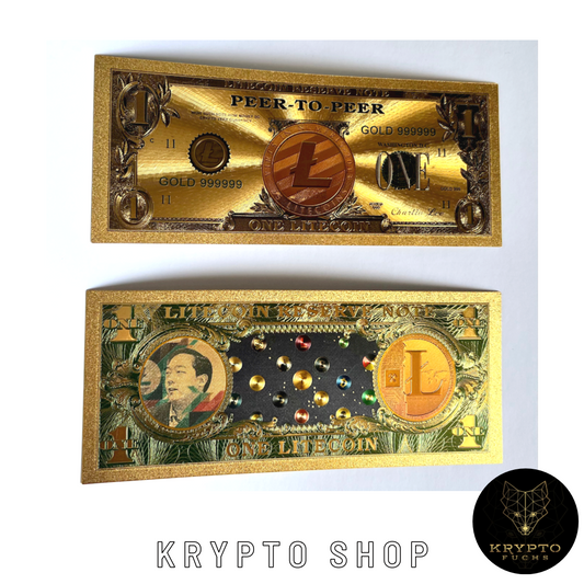 Litecoin LTC Krypto Banknote – Vorderseite | KryptoFuchs
