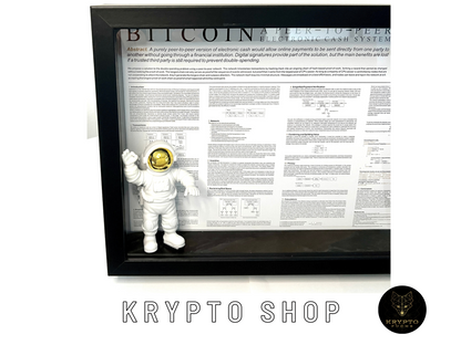 Krypto-Kunst "Bitcoin BTC Satoshi Nakamoto Whitepaper"