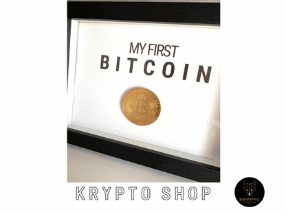 Krypto Kunst "My first Bitcoin"
