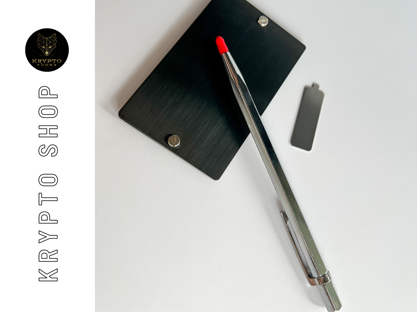 Krypto Recovery Phrase Backup mit Gravurstift – Ansicht 8 | KryptoFuchs