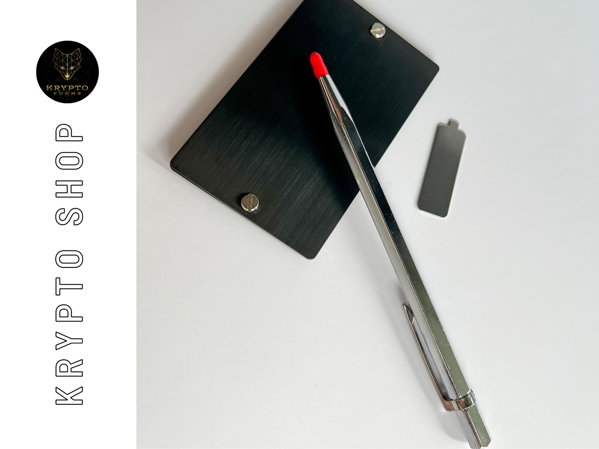Krypto Recovery Phrase Backup mit Gravurstift – Ansicht 8 | KryptoFuchs