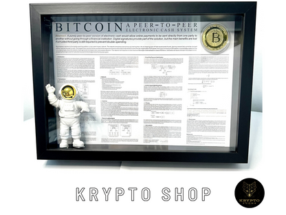 Krypto-Kunst "Bitcoin BTC Satoshi Nakamoto Whitepaper"