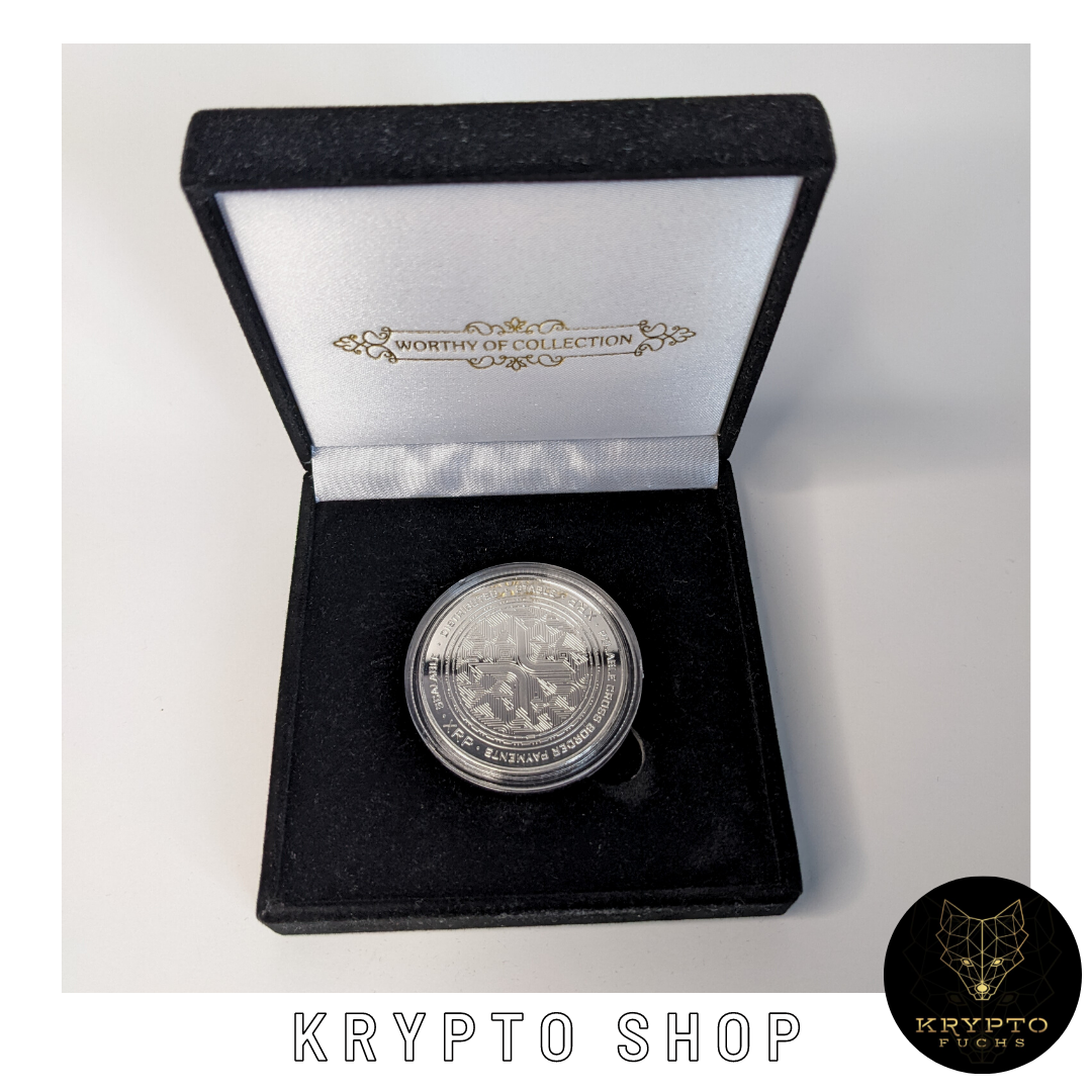Ripple XRP Kryptomünze 2021 Edition – Silber in Geschenkbox | KryptoFuchs