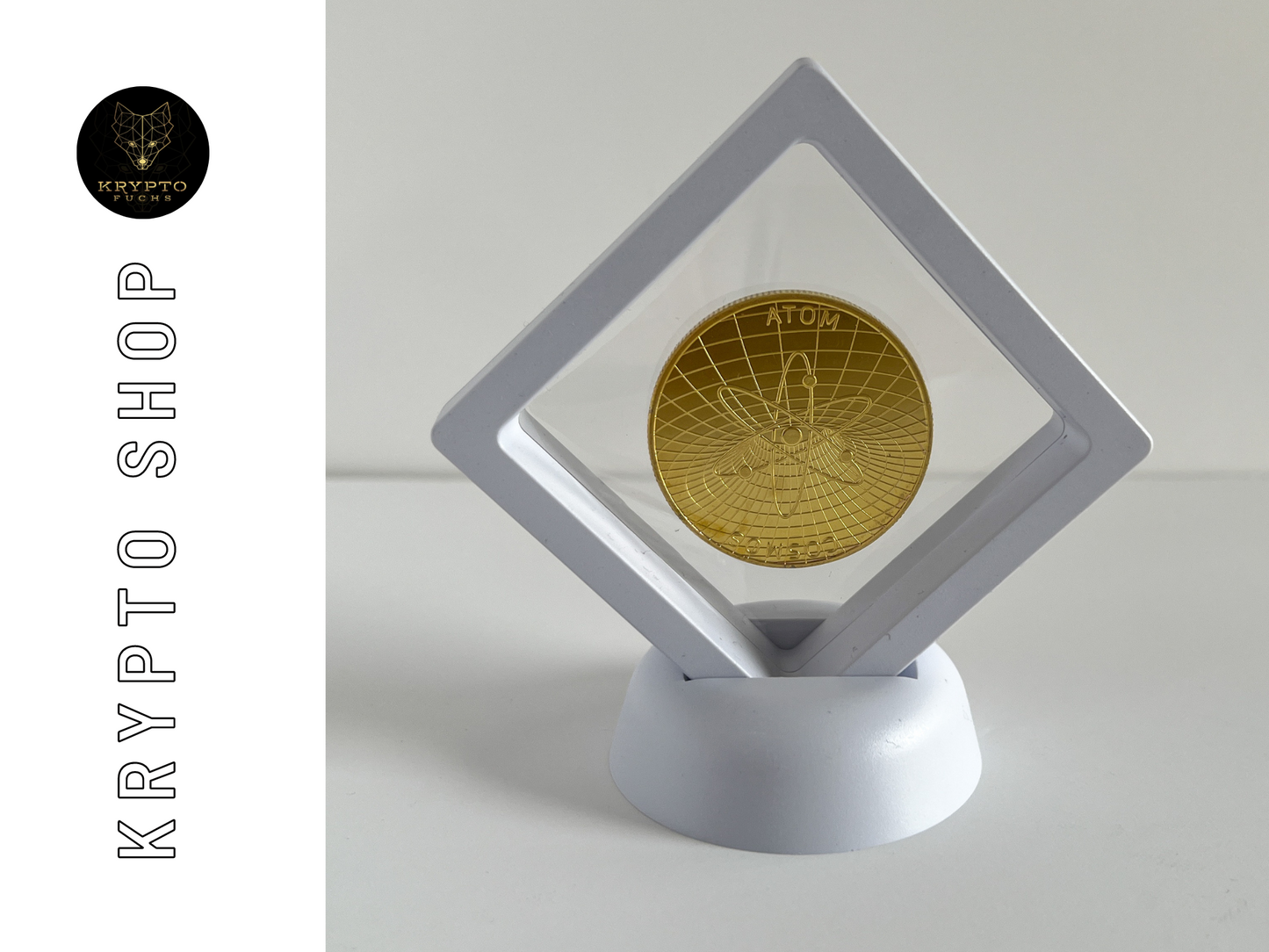 Cosmos ATOM Kryptomünze – Gold in Geschenkbox | KryptoFuchs